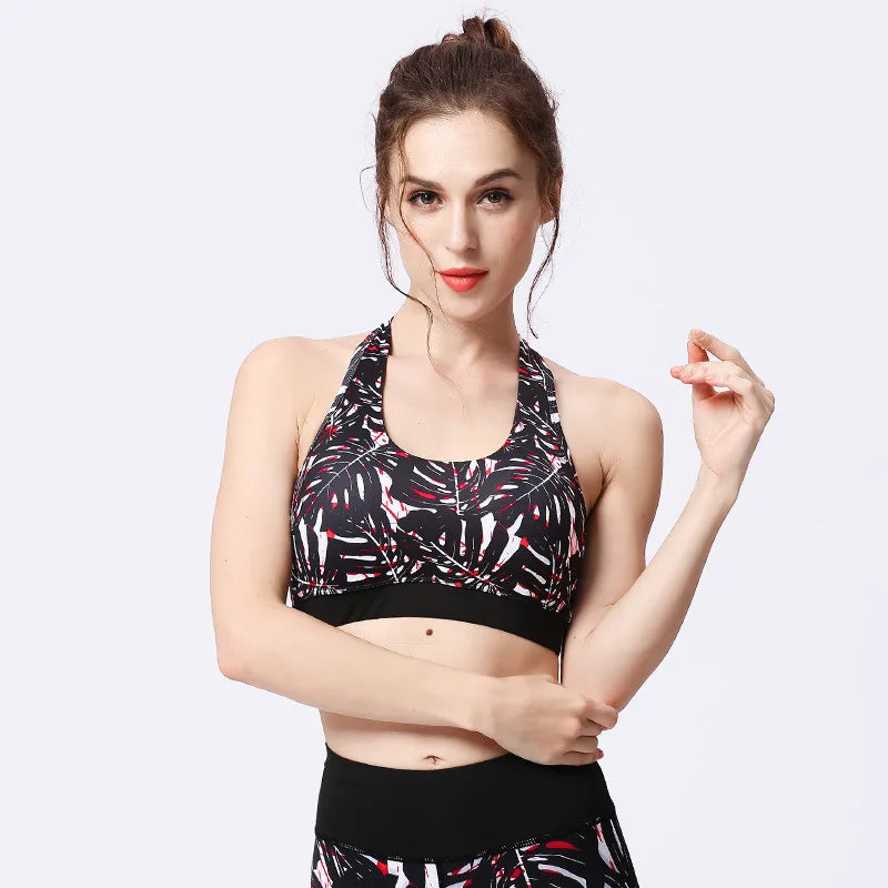 Cloud Hide Flower Printing Yoga Set Gym Outfits Sportswear Women Fitness Tracksuit Bra Top High Waist Leggings Pants Sports Suit