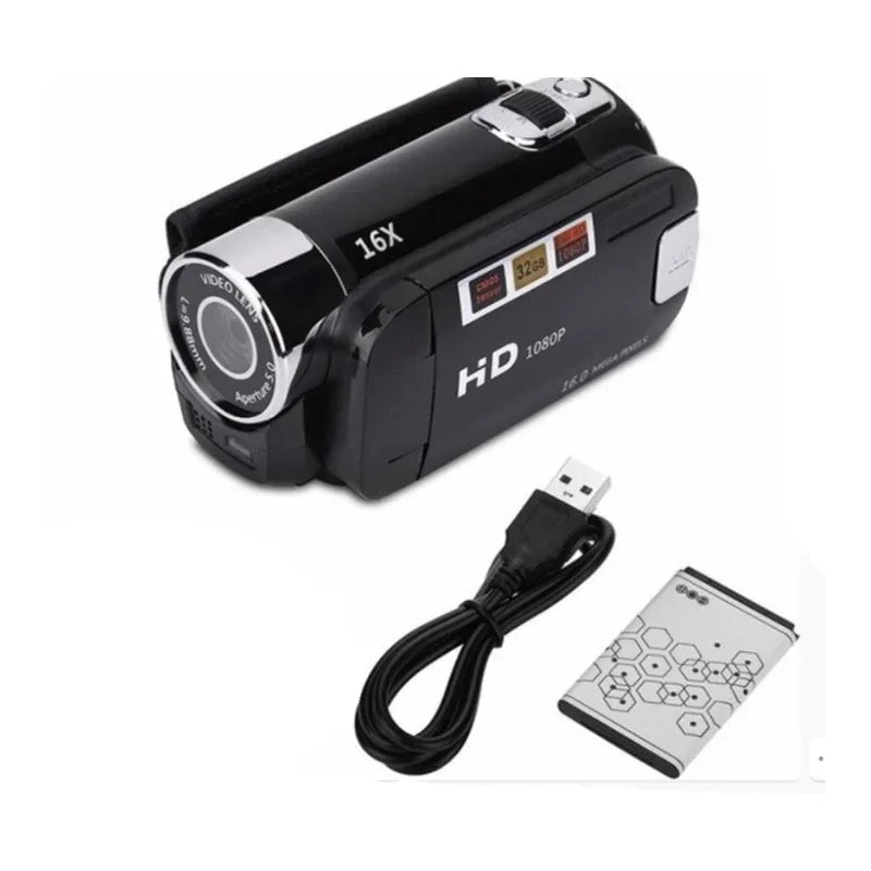 16MP HD Digital Camera 1080P Full HD Digital Video Camcorder 270 degree Rotation Screen 16X Night Vision Zoom Shooting Cam