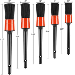 Brush Set Non-slip Rubber Handle Detail Brush Kit for Car Interior Exterior Air Vents Clean Accessories