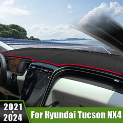 For Hyundai Tucson NX4 2021 2022 2023 2024 Car Dashboard Cover Sun Shade Mat Avoid Light Pads Anti-UV Case Carpets Accessories