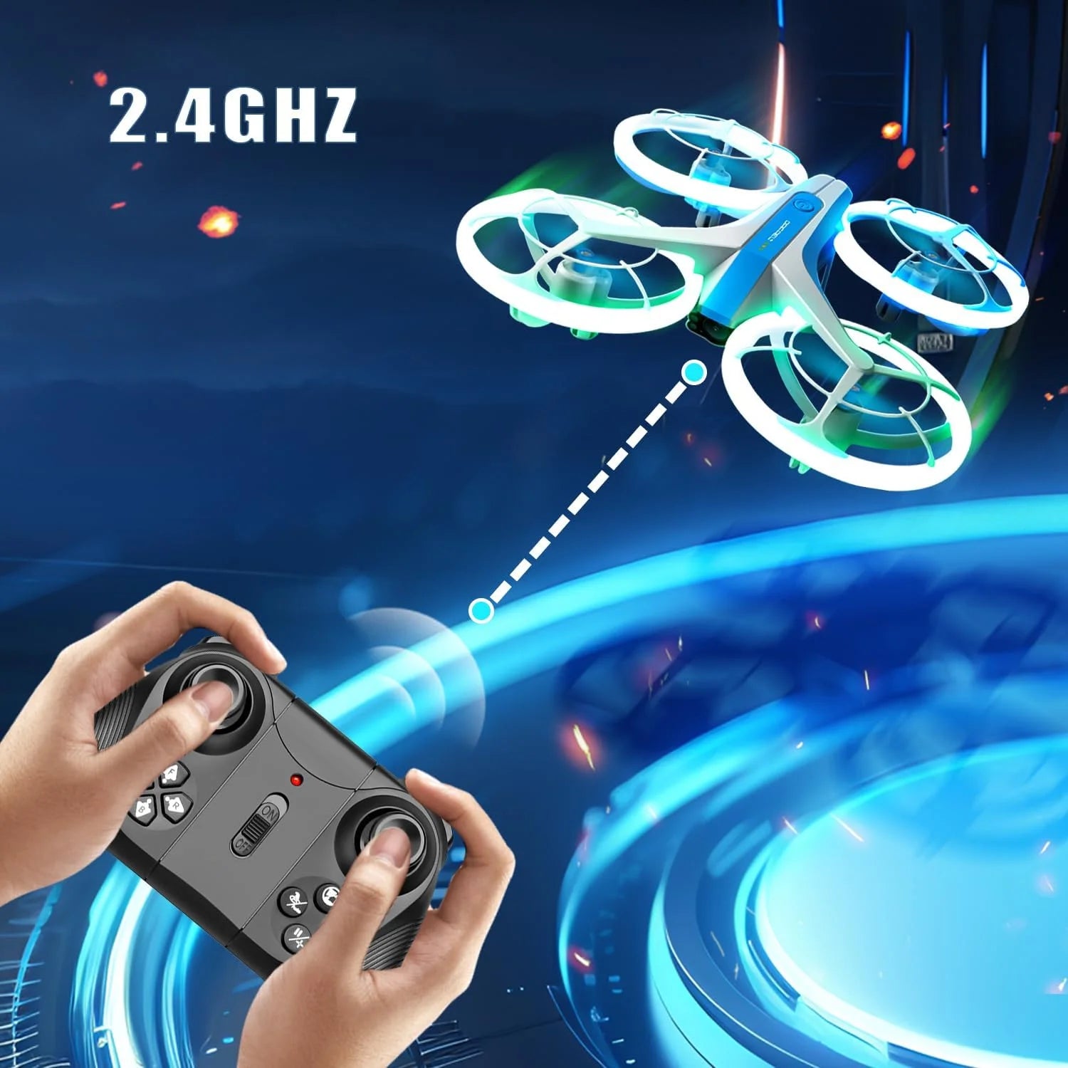 4DRC V33 Drones 8K 4K HD Camera RC Drone with Altitude Hold and Headless Mode RC Quadcopter with LED Light