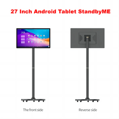 Rotatable 27 Inch Qualcomm 8-core Android Tablet 8G+128G Touch Screen TV with Wheeled Stand Large Battery Smart Tablet Display