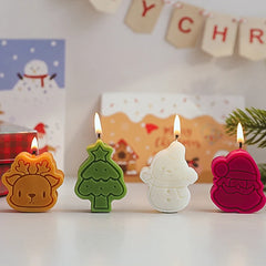 Handheld Gift Box Christmas Aromatherapy Candles Christmas Tree Gingerbread Man Elk Alien Candles