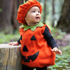 Halloween Cosplay Pumpkin Toddler Baby Kid Print Sleeveless Romper Jumpsuits