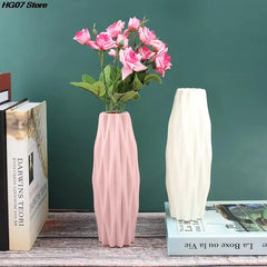 Vase Modern Creative White Imitation Ceramic Flower Pot