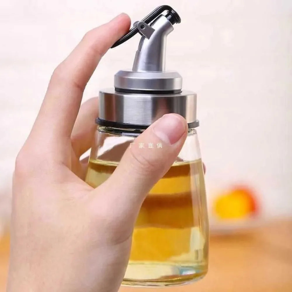 Leak Proof Oil Glass Oil Bottle Kitchen Household Seasoning Storage Bottle