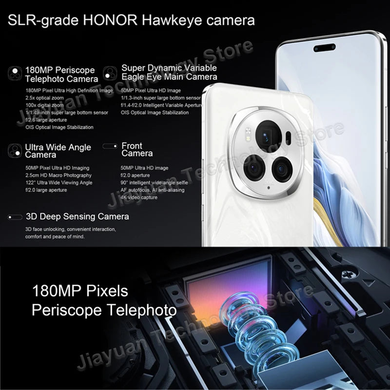 Original HONOR Magic 6 Pro 5G Mobile Phone 6.8" 120Hz Screen Snapdragon 8 Gen 3 Camera 180MP Battery 5600mAh GMS Smartphone