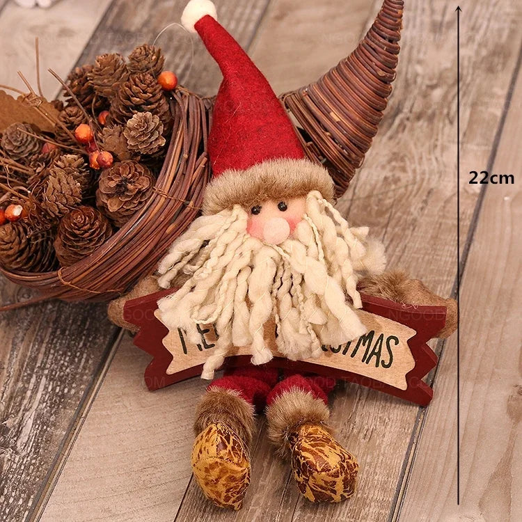 Christmas Decorations Santa Claus Dolls Standing Christmas Figurine Holiday Decoration