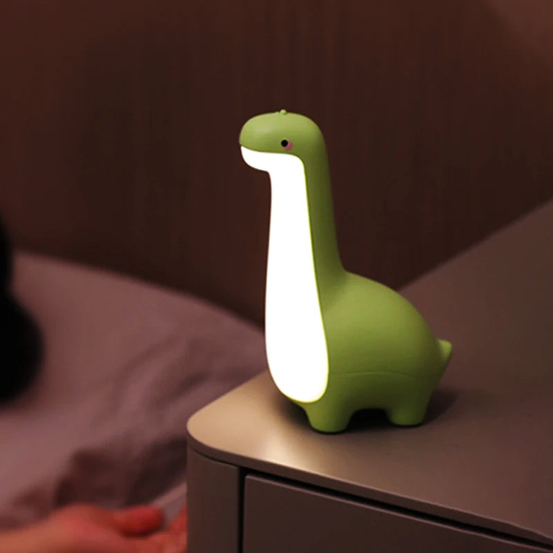 Dinosaur Night Light Cute Children's Night Light Eye Protection Bedside Timing Lamp