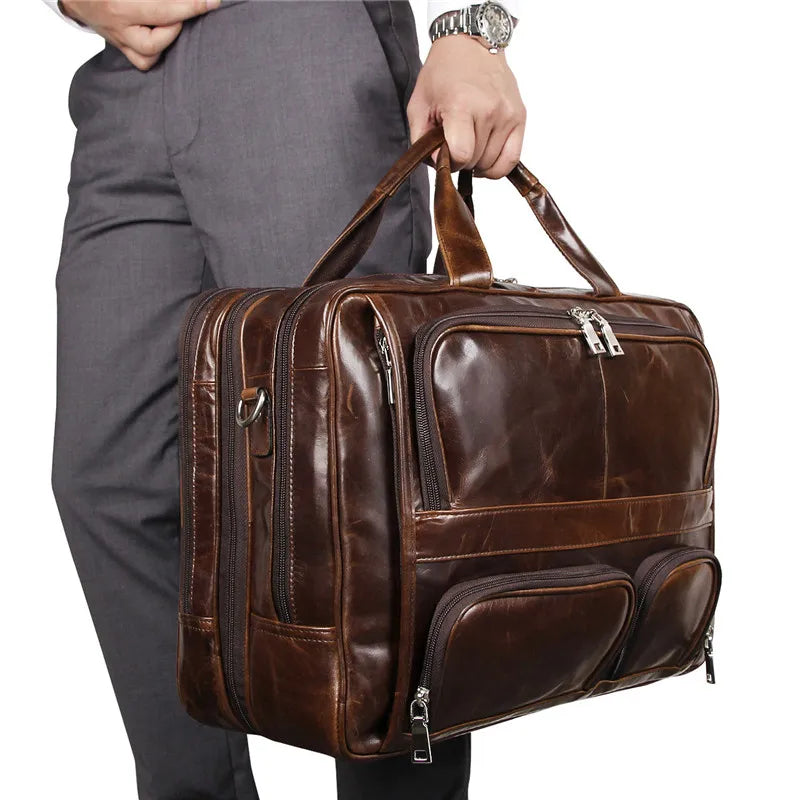 Luxury Men Handbag Men's Genuine Leather Shoulder Bag