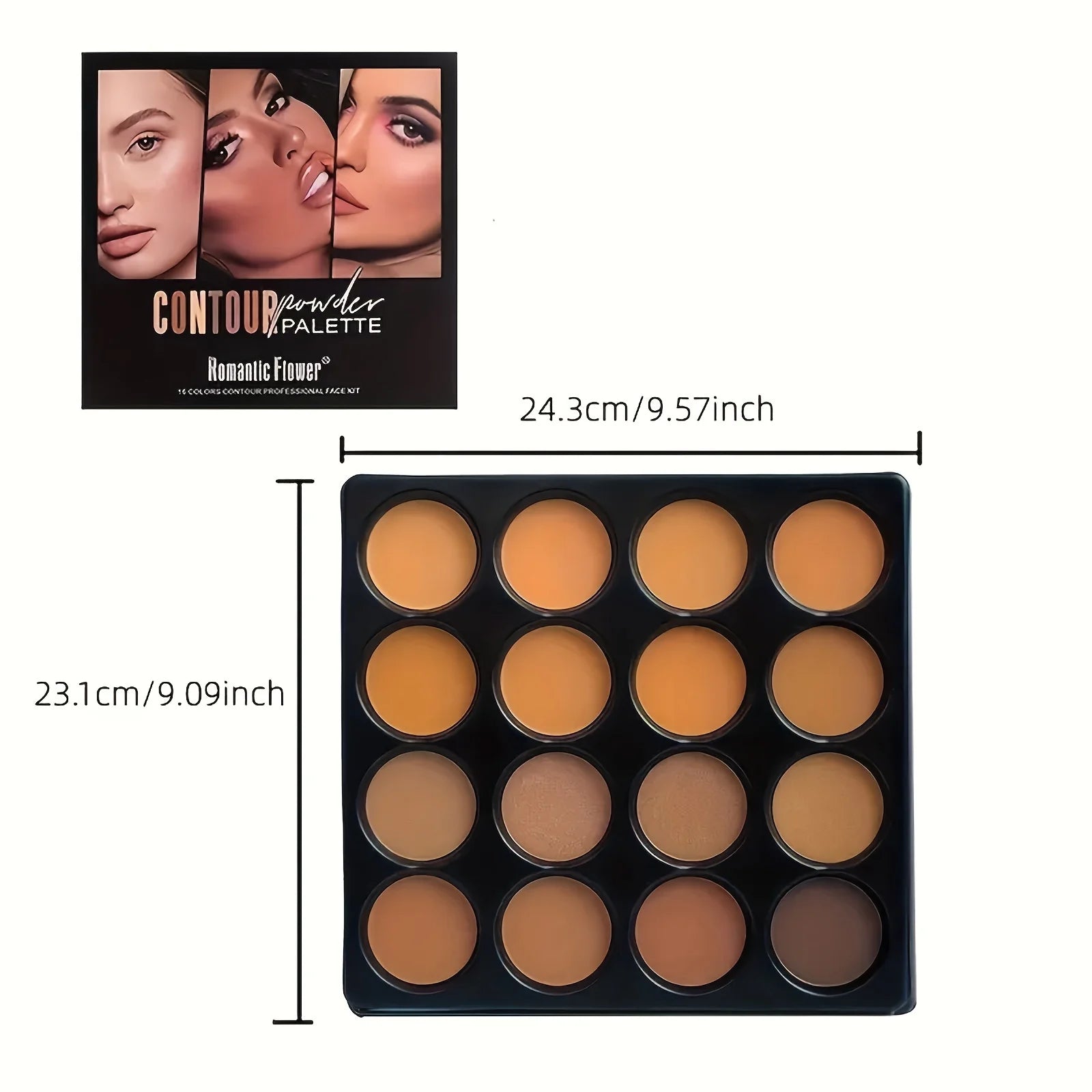 16-color contouring bronzer palette Highlight, matte, brightening, concealer multi-purpose contouring palette