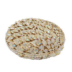 Round Ball Flower Women Evening Bags and Clutches Wedding Party Rhinestones Handbags