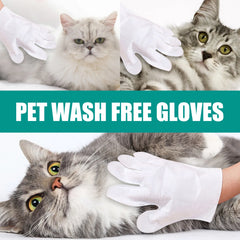 Pet Disposable Cleaning Gloves Wash Free Cats Dogs SPA Bath Supplies