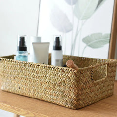 Natural Large Woven Seagrass Basket of Straw Wicker for Home