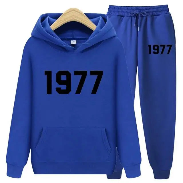 Men Tracksuit Sweat Suits Mens 2 Piece Round Neck +Pants Set Hop Fashion Streetwear Sports Clothing Set