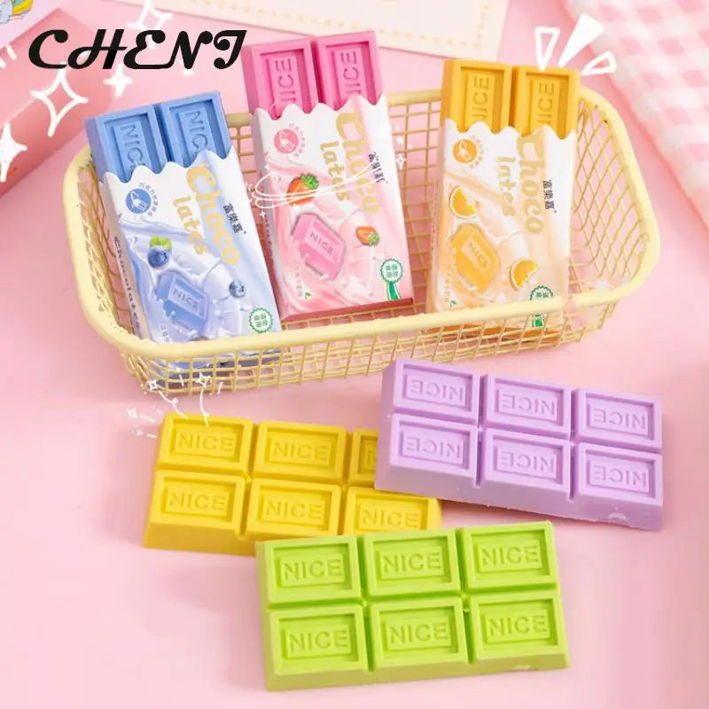 Cartoon Chocolate Design Eraser Kawaii Large Eraser Student Painting Writing Pencil Eraser