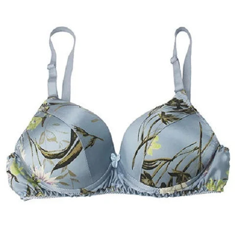 Good quality, affordable, breathable silk bra, thin, without steel rings, inside and outside