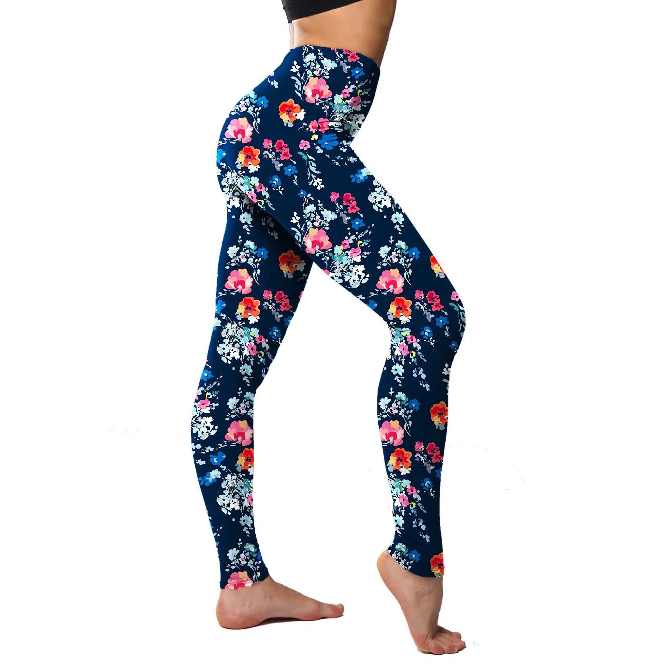 Floral Leggings High Waist Paisley Printed Legging For Women Highly Stretchable Fitness Tights Yoga Pants