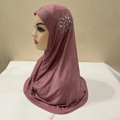 beautiful big gilrs or adult muslim hijab with stones