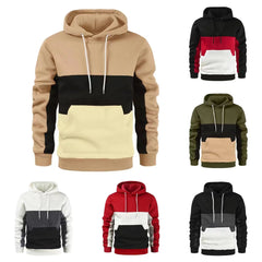 Fashion Autumn Hoodies Men Sweatshirt Male Stitching Hooded