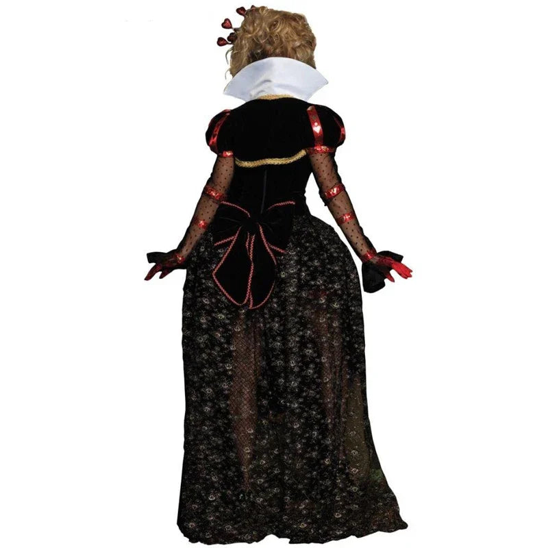 Women Deluxe Luxury Wonderland Queen Dress Halloween Costumes
