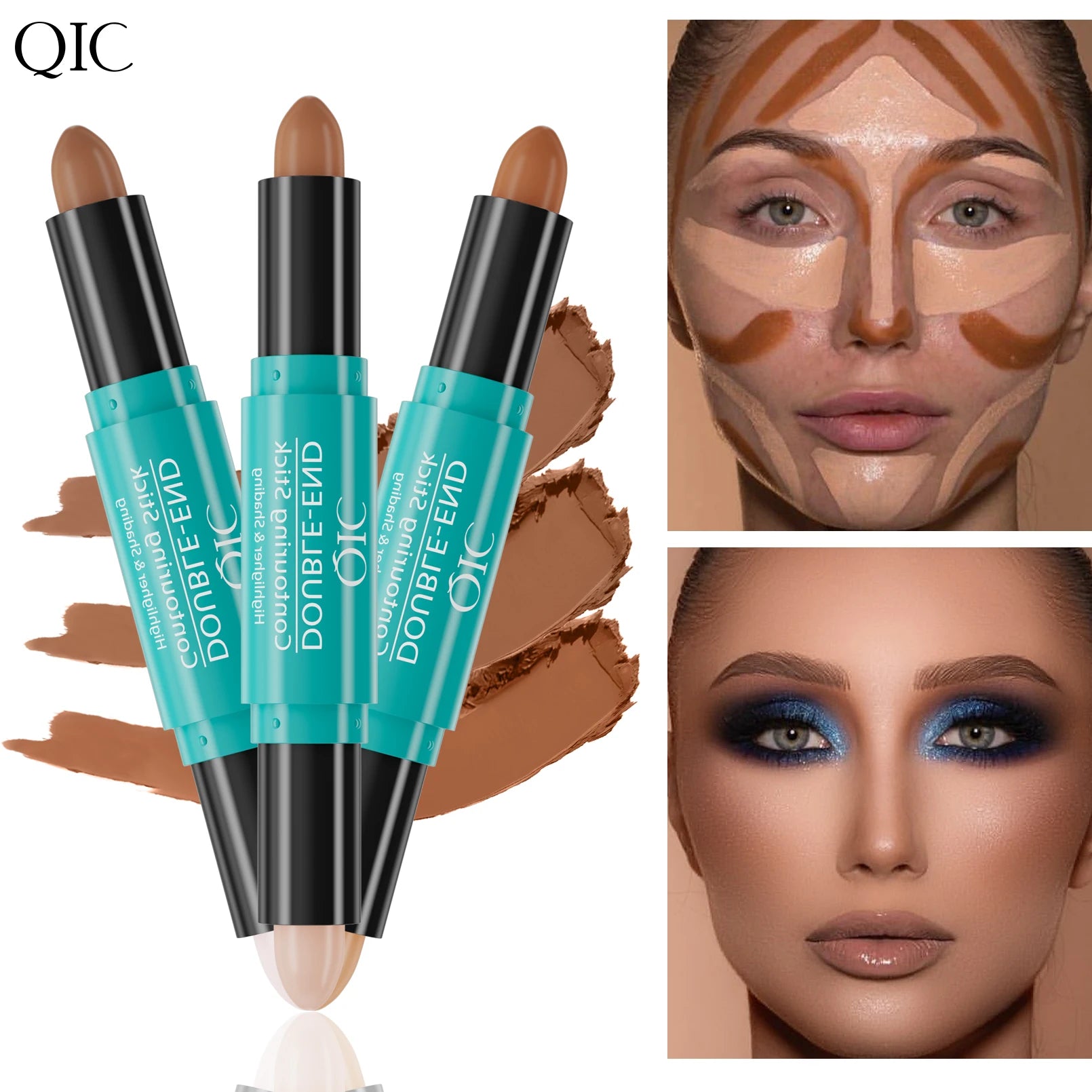 Face Foundation Concealer Pen Dark Tone Long Lasting Dark Circles Corrector Bronzer Contour Concealer Stick Cosmetic Makeup