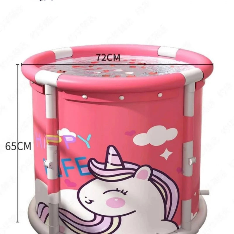 Folding Soaking Tub Bathtub Sweat Steaming Bath Bucket Adults Children Installation-free Folding Bath Bucket