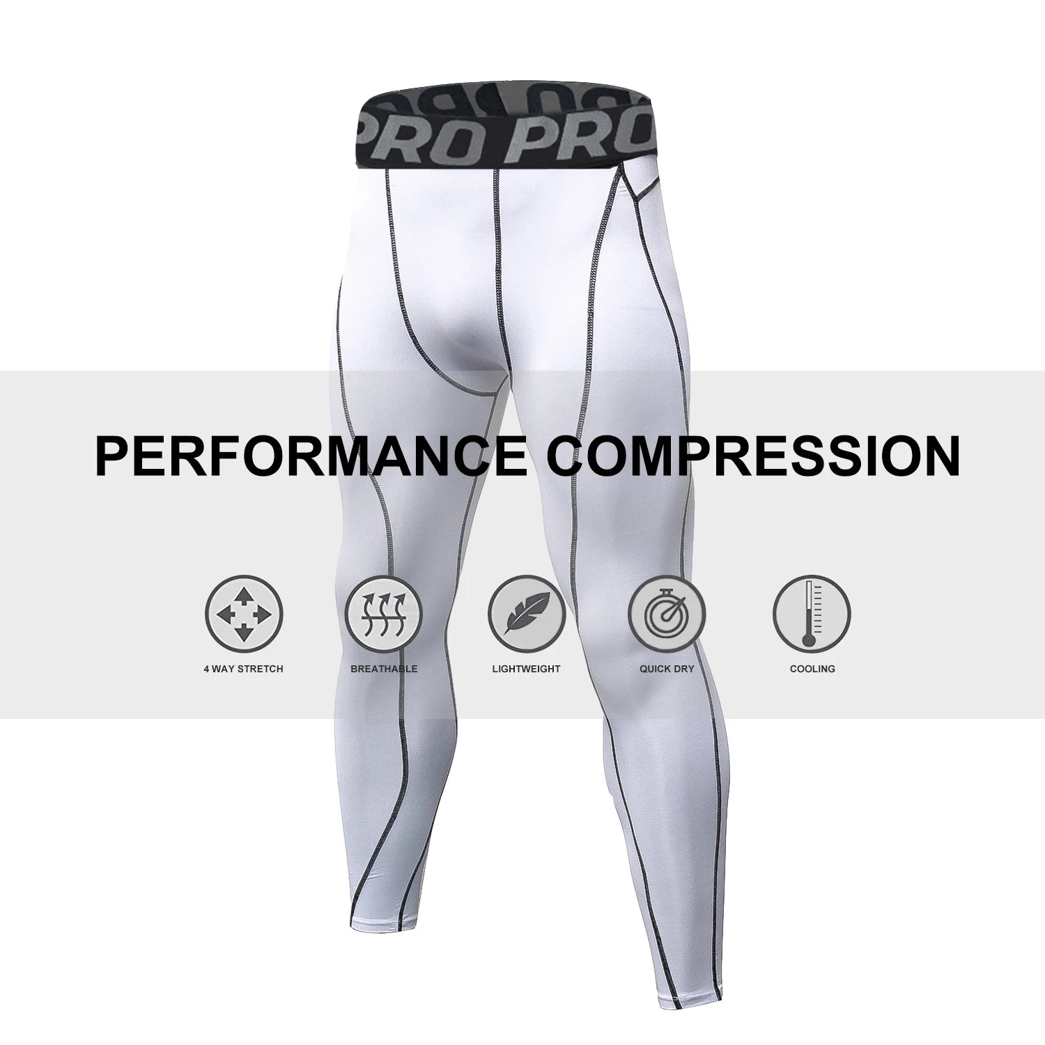 Men Compression Pants Quick Drying Running Basketball Leggings Workout Pants for Men