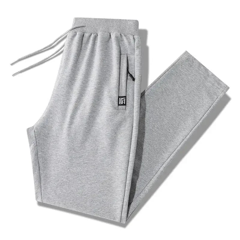 Spring Autumn Casual Versatile Sweatpants New Loose-fit Pocket Zip-up Elastic Straight-leg Pants Trendy Footwear