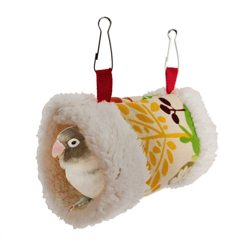 Pet Hamster Nest Plush Warm and Comfortable Winter Parrot Hammock Cave Cage