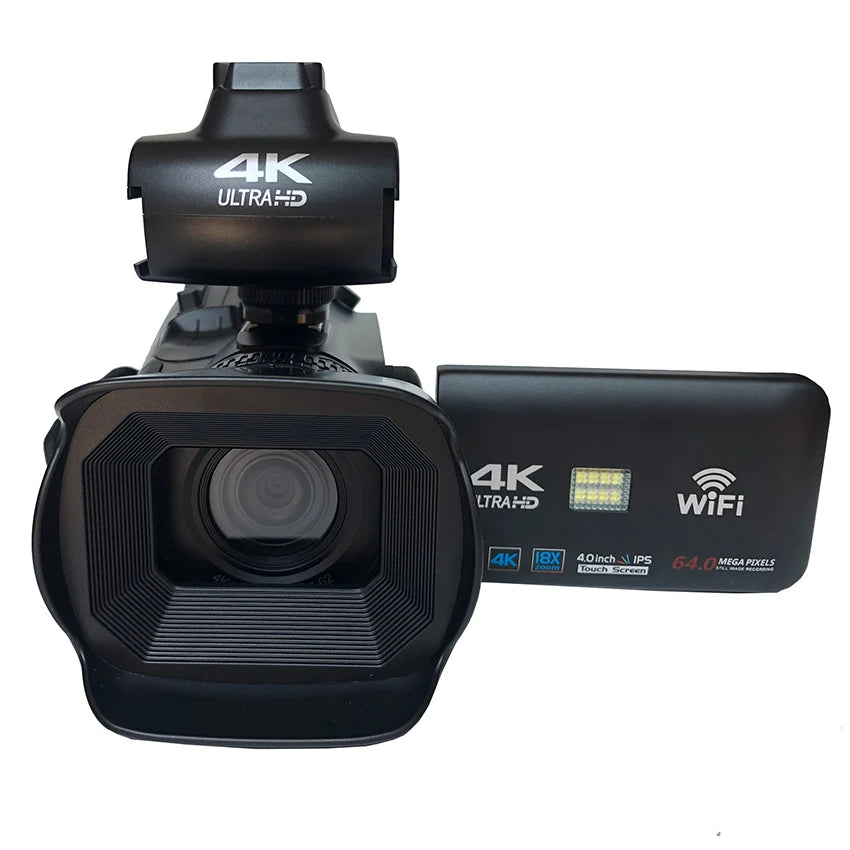 Professional Video Camcorder 4K Auto Focus Vlogging Camera