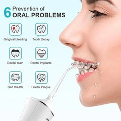 JIAYAN Floss Oral Rinse DIY PSI Dental Water Jet For Teeth Cleaning 300ml 4 Modes Portable Powerful Oral Cleaning