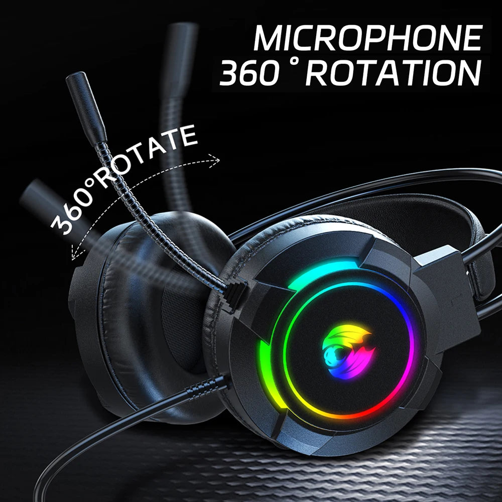 Wired Headphone USB Gaming Headset For Computer Laptop Gamer