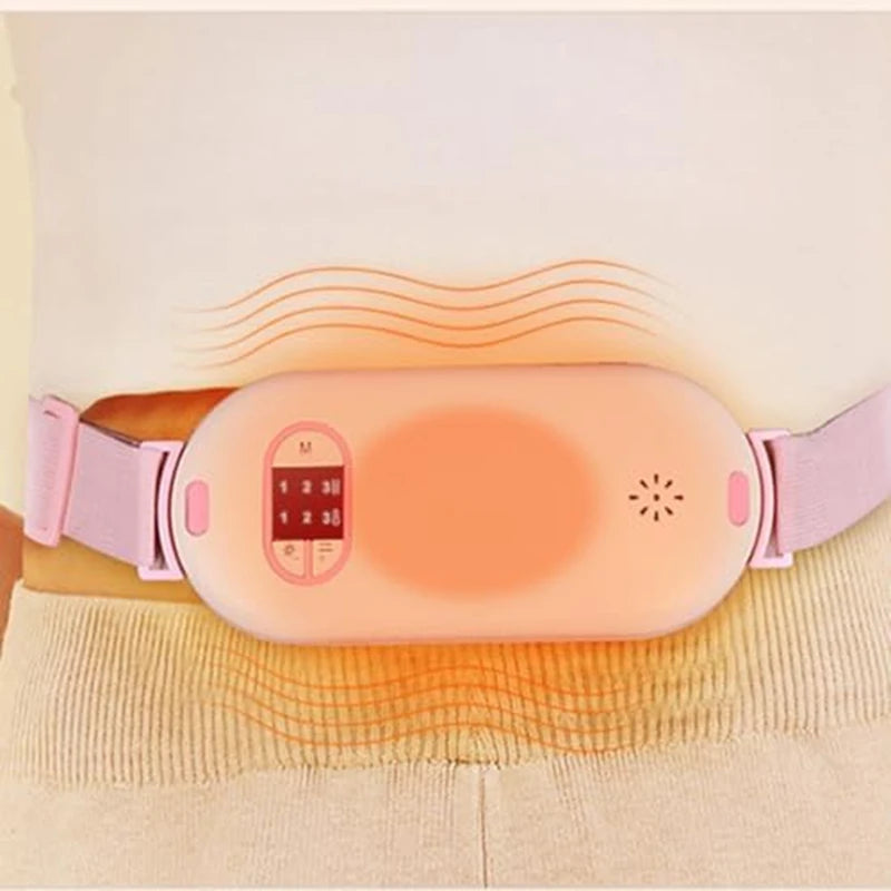 1 PCS Portable Heating Pad For Stomach Back Pain With 3 Heat & 3 Vibration Massage Modes