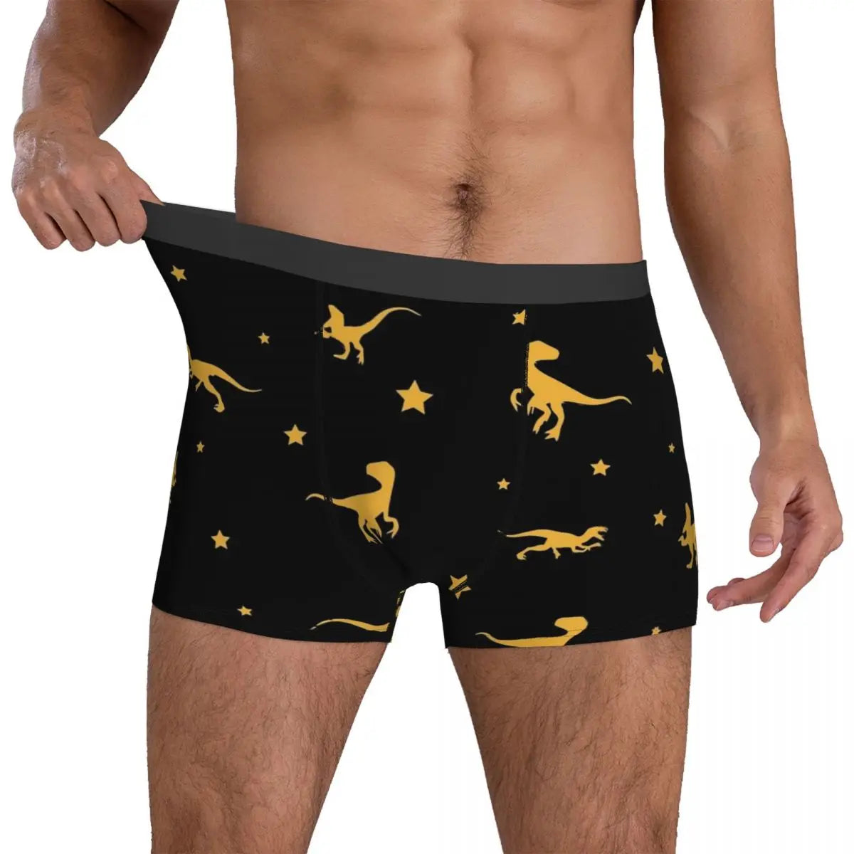 Cute Dinosaur Print Underwear Colorful Animal Pouch Hot Boxer Shorts Printed Boxer Brief Funny Males Panties Plus Size