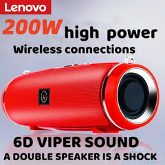 Lenovo 200W Portable Bluetooth Speaker Clear Stereo Sound Professional IPX7 Waterproof Outdoor HIFI Wireless Bluetooth Speaker