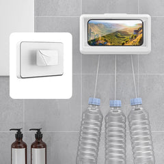 Bathroom Mobile Phone Holder Waterproof Touchable Case Wall Mounted