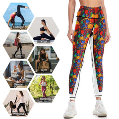 Dot’s color dots Leggings flared Women sports Clothing fitness sports for push up Womens Leggings