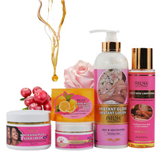 Natural Skin Cleansing Set, Cleanses Darkness, Stains, Moisturizes, Lightening, Smooth, Improve Rough and Dry Skin