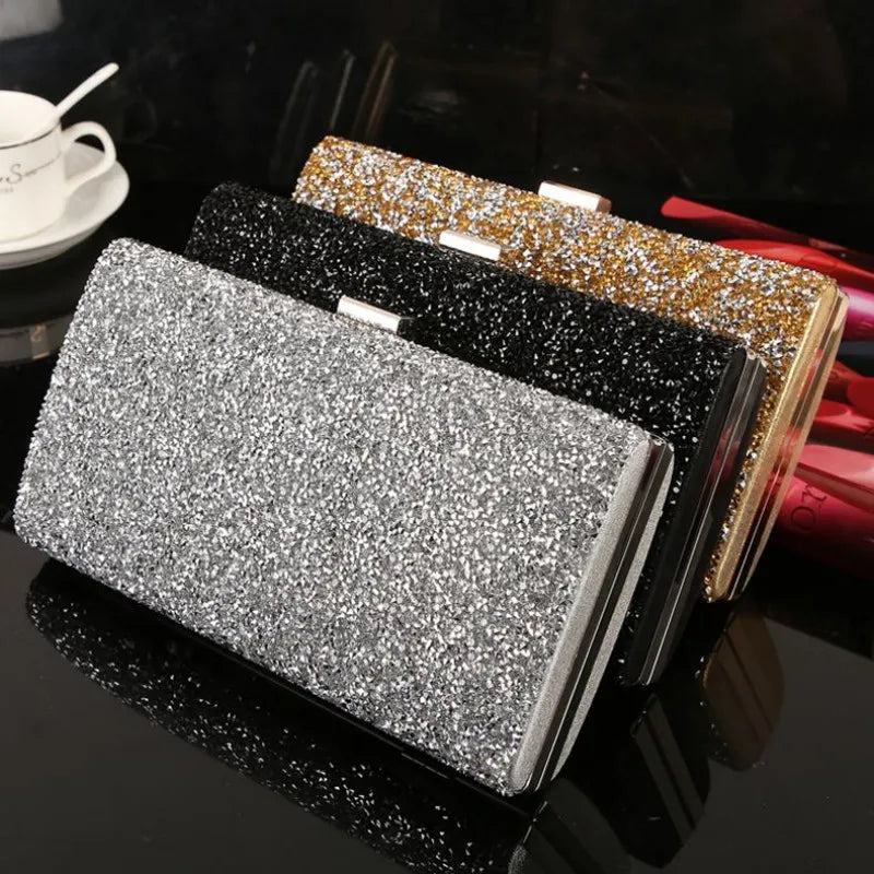 Women Evening Clutch Bag Diamond Sequin Wedding Clutch Purse and Handbag