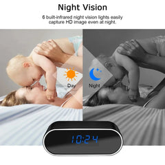 Mini Camera Clock Full HD 1080P WIFI Control Night Vision View