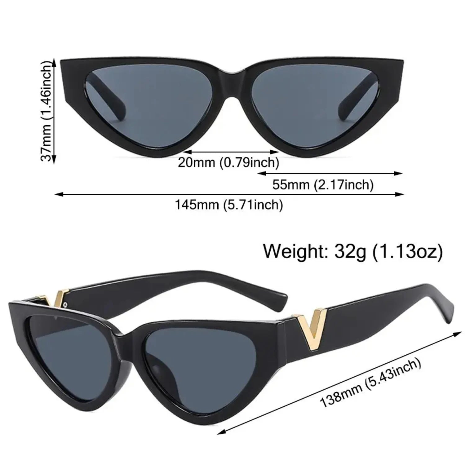 Cat Eye Sunglasses Women 2023 Fashion Y2K Aesthetic Cateye Sun Glasses Female Sports Eyewear UV400 Gafas De Sol