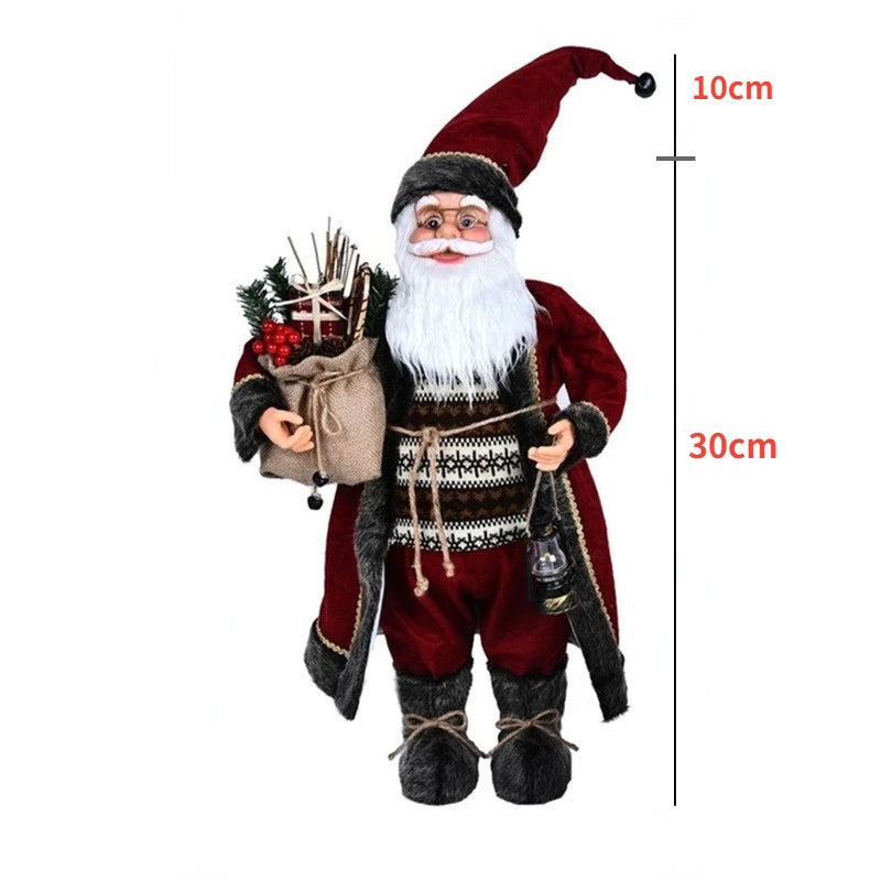 Big Size Christmas Dolls Santa Claus Toys Xmas Figurines Christmas Gift for Kid Gift Christmas for Home Window Table Decoration