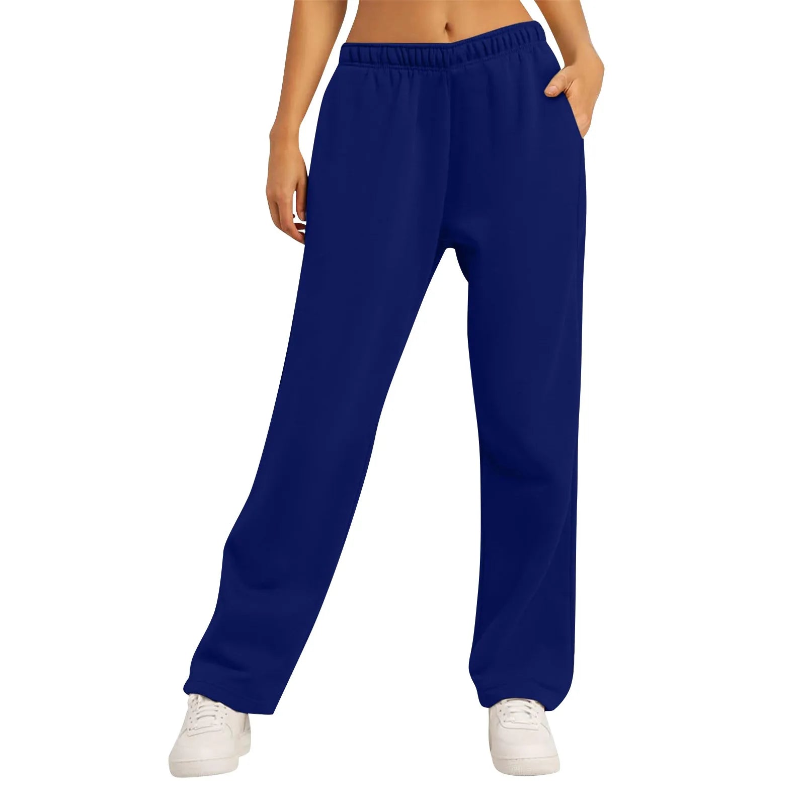 Women's Winter Sweatpants Solid Color Casual Pants