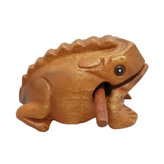 Thailand Traditional Craft Wooden Lucky Frog Croaking Musical Instrument Home Office