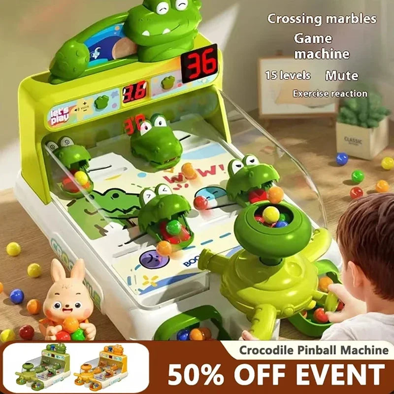 Crocodile Table Games, Pinball Shooting Machine, Score Shooting Target Child Desktop Game