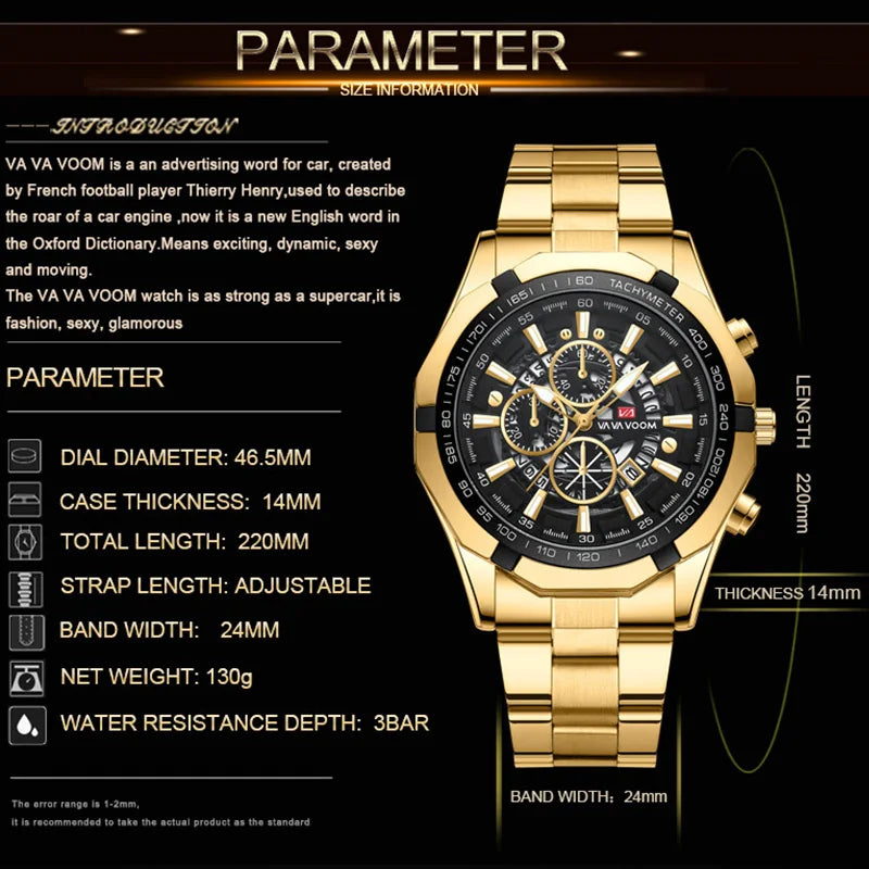 Luminous Military Watch For Men Sport Fashion Waterproof Stainless Steel Quartz Wristwatches