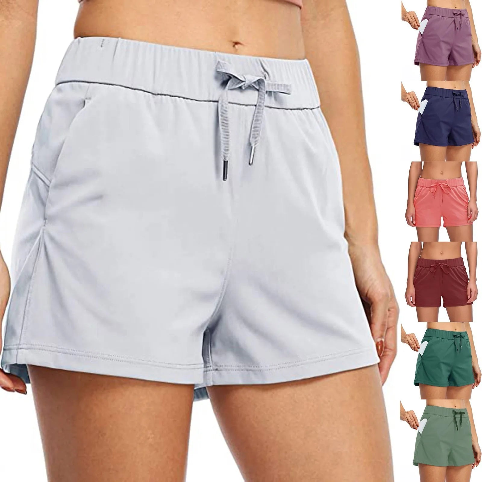 Women's Shorts Drawstring Mid Rise Shorts Summer Casual Sports Shorts for Women