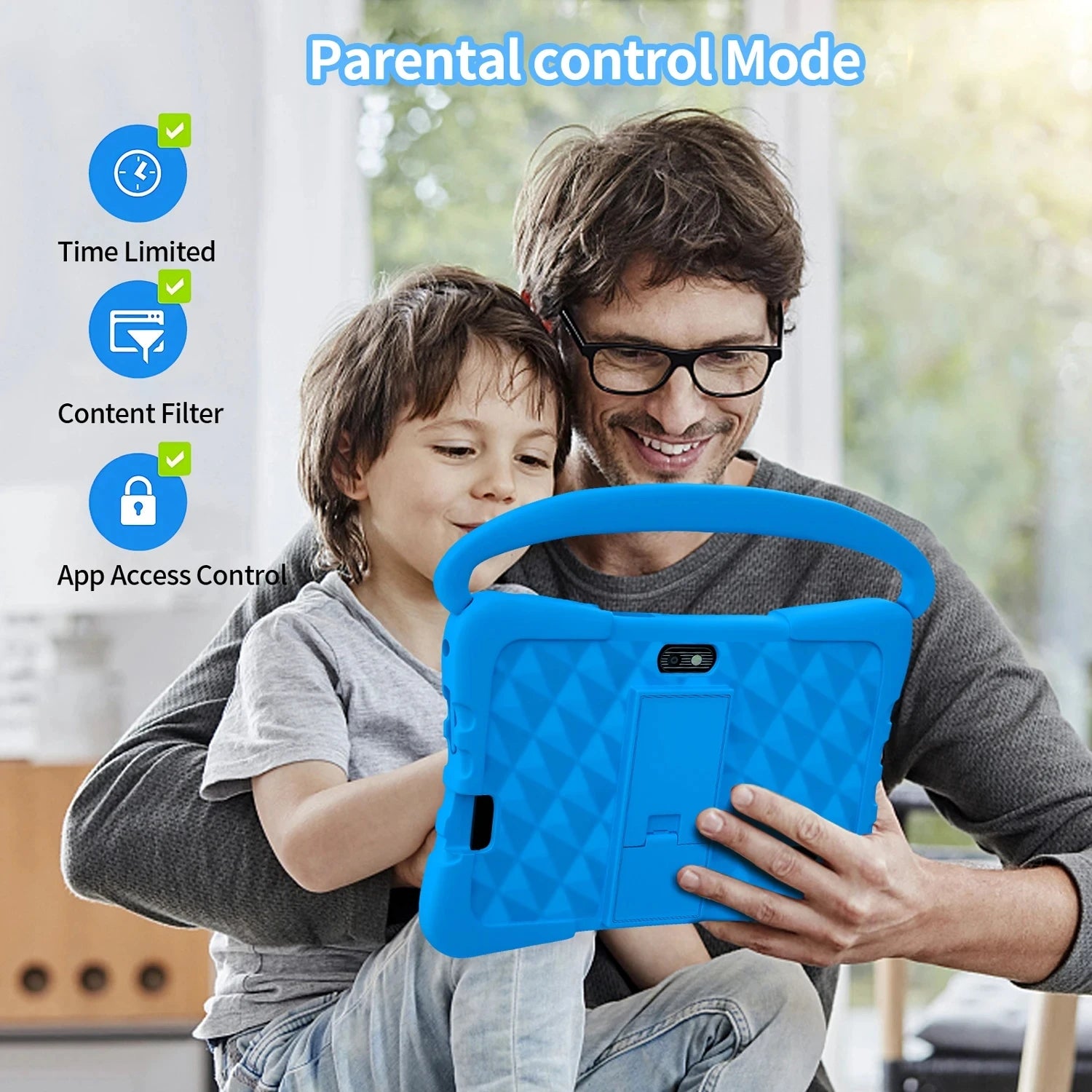 Kids Tablet Google Play Quad Core4GB+64GB ROM Dual Cameras Bluetooth 5G WiFi Tablets Children's Gifts