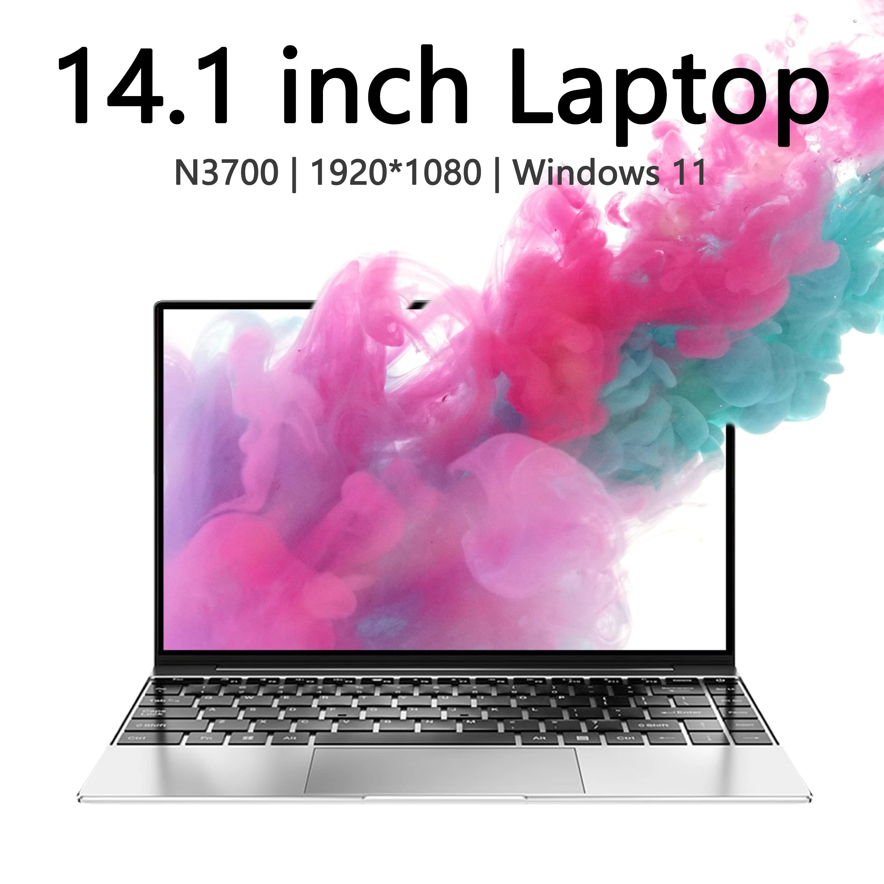 14.1 inch portable laptop Intel N3700 16GB RAM+1024GB ROM Narrow Bezel Screen PC